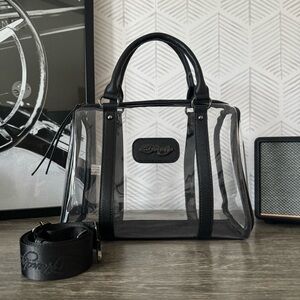 Ed Hardy Black Transparent Crossbody Bag